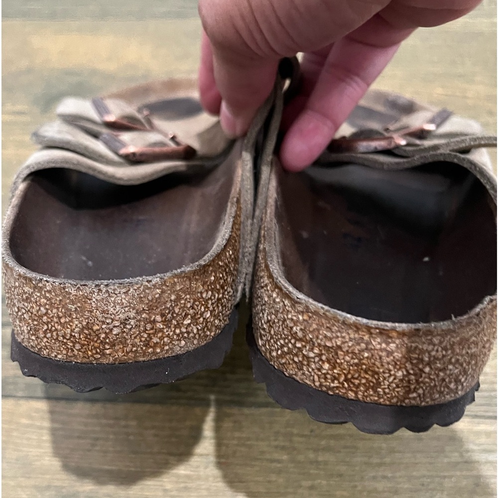 Birkenstock Tan Suede Arizona Slides Sz. 42 (W10/10.5) - Picture 3 of 6